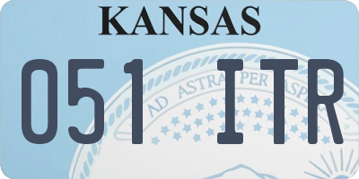 KS license plate 051ITR