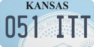 KS license plate 051ITT