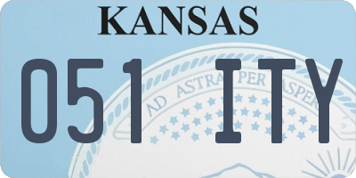 KS license plate 051ITY