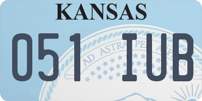 KS license plate 051IUB
