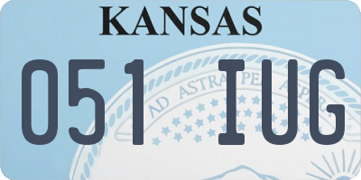 KS license plate 051IUG