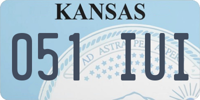 KS license plate 051IUI