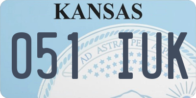 KS license plate 051IUK
