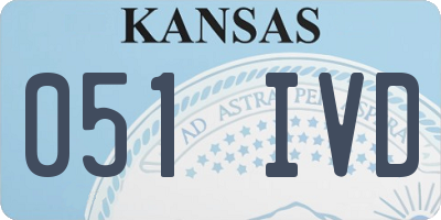 KS license plate 051IVD