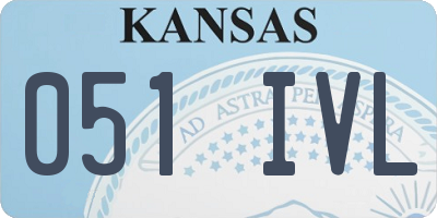 KS license plate 051IVL