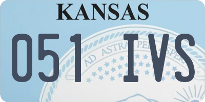 KS license plate 051IVS