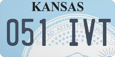 KS license plate 051IVT