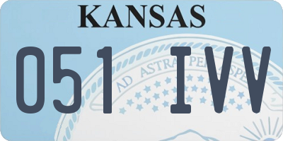 KS license plate 051IVV