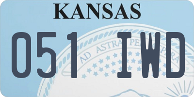 KS license plate 051IWD