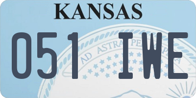 KS license plate 051IWE