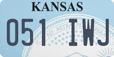 KS license plate 051IWJ