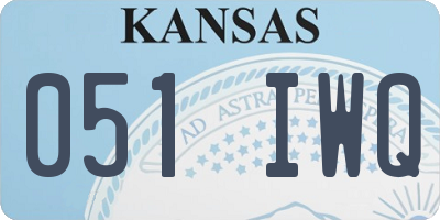 KS license plate 051IWQ