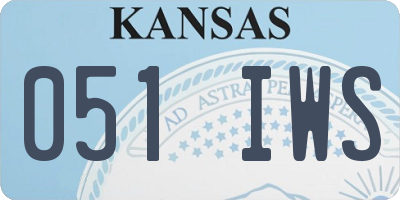 KS license plate 051IWS