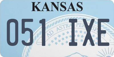 KS license plate 051IXE