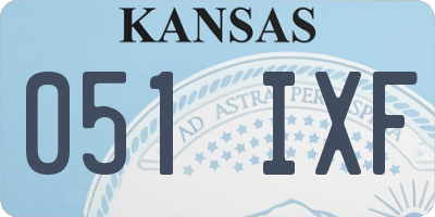 KS license plate 051IXF