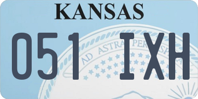 KS license plate 051IXH