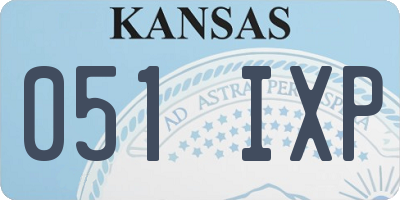 KS license plate 051IXP