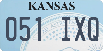 KS license plate 051IXQ