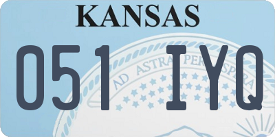 KS license plate 051IYQ