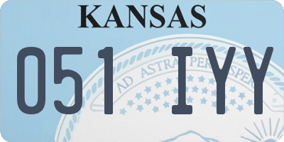 KS license plate 051IYY