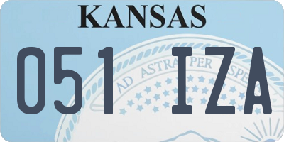 KS license plate 051IZA