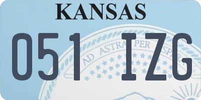 KS license plate 051IZG
