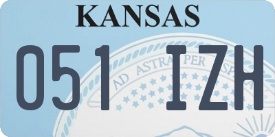 KS license plate 051IZH