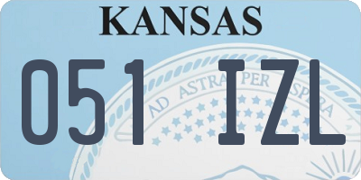 KS license plate 051IZL
