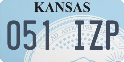 KS license plate 051IZP