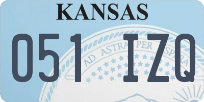 KS license plate 051IZQ