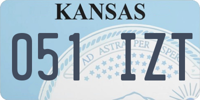 KS license plate 051IZT