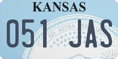 KS license plate 051JAS