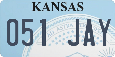 KS license plate 051JAY