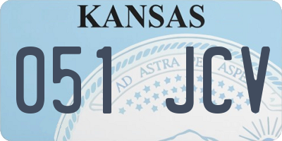 KS license plate 051JCV