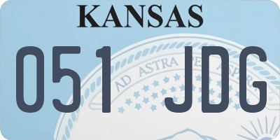 KS license plate 051JDG