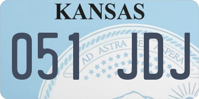 KS license plate 051JDJ