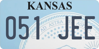 KS license plate 051JEE