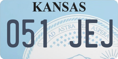 KS license plate 051JEJ