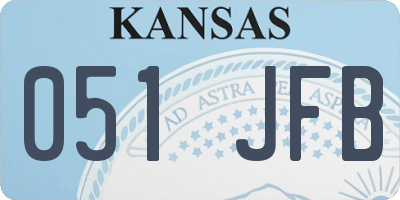 KS license plate 051JFB