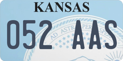 KS license plate 052AAS