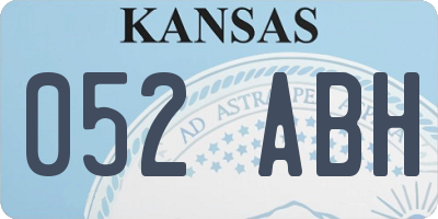 KS license plate 052ABH