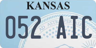 KS license plate 052AIC