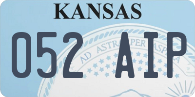 KS license plate 052AIP
