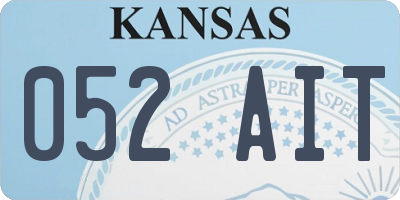 KS license plate 052AIT