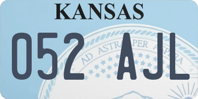 KS license plate 052AJL