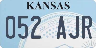 KS license plate 052AJR