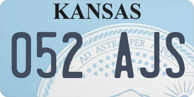 KS license plate 052AJS