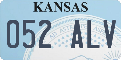 KS license plate 052ALV