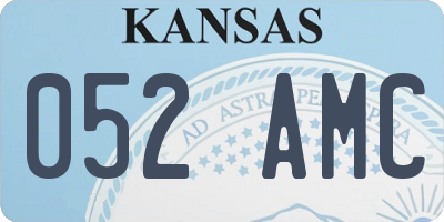 KS license plate 052AMC