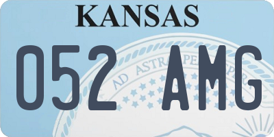 KS license plate 052AMG